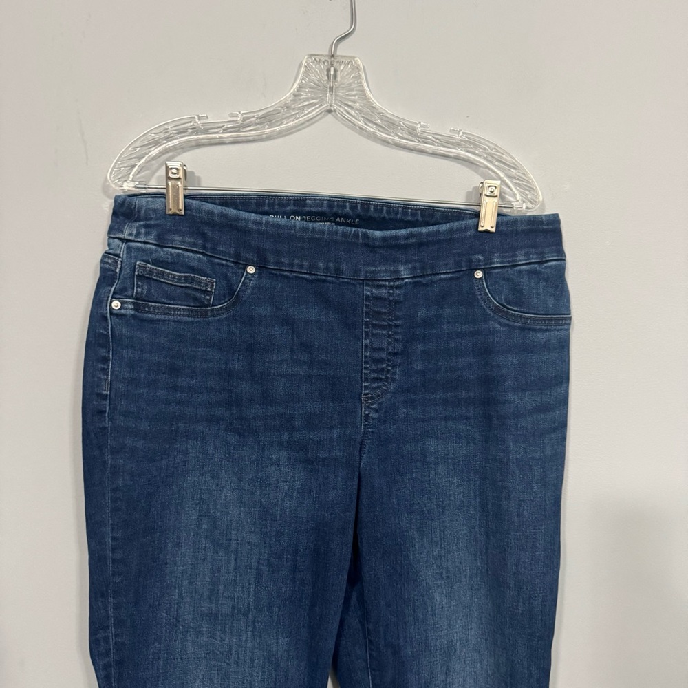 Chico's Pull On Jeggings Ankle Jeans Leggings Chico’s Size 2 R / Women’s Size 12 - Picture 4 of 9